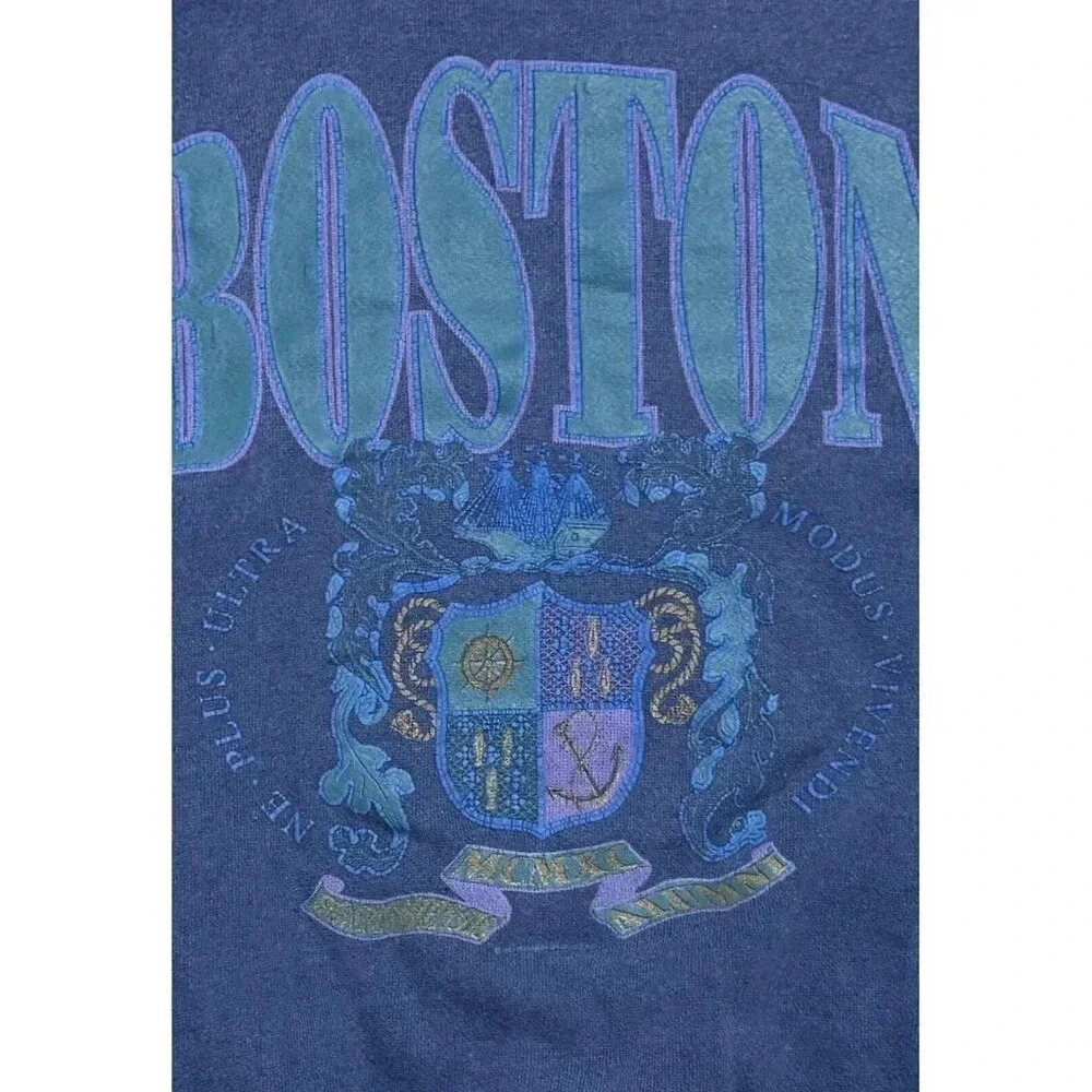 H.L. MILLER VINTGE BOSTON Bostoniensis MCMXC Alumni 1990 Crew Sweatshirt XL USA - Picture 4 of 7